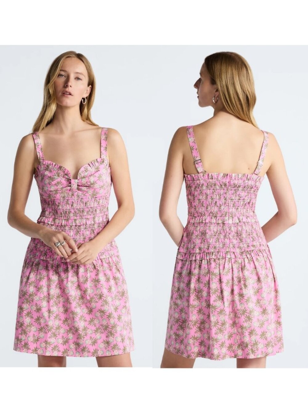 NWT Free Assembly Women's Tiered Smocked Mini Dress Size XL